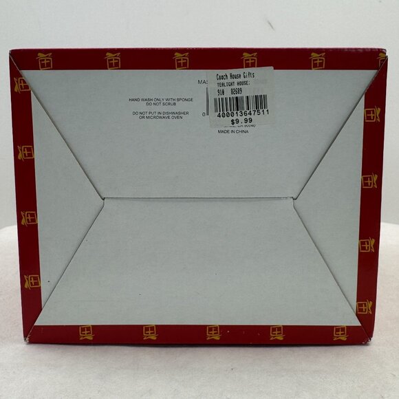 World Bazaars Ceramic Holiday House Votive Candle Holder Christmas Village w/Box - Picture 14 of 15